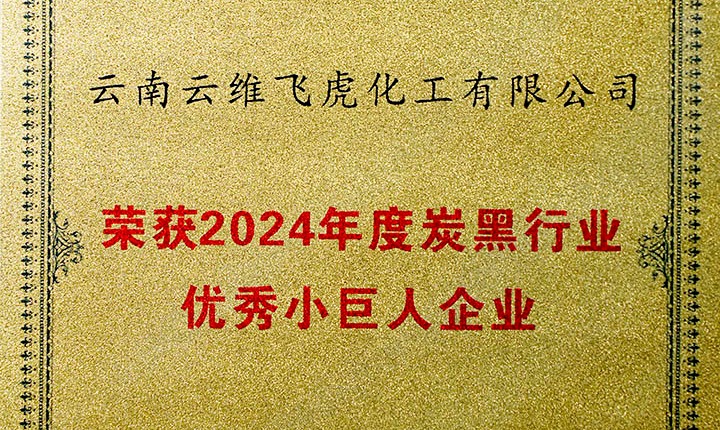 荣誉加冕，将来可期！云维飞虎公司荣膺“中国炭黑行业优良幼巨人”